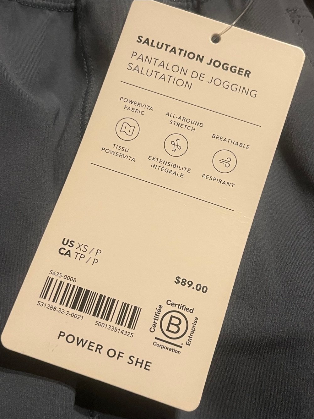 Athleta Salutation Jogger in Charcoal Gray